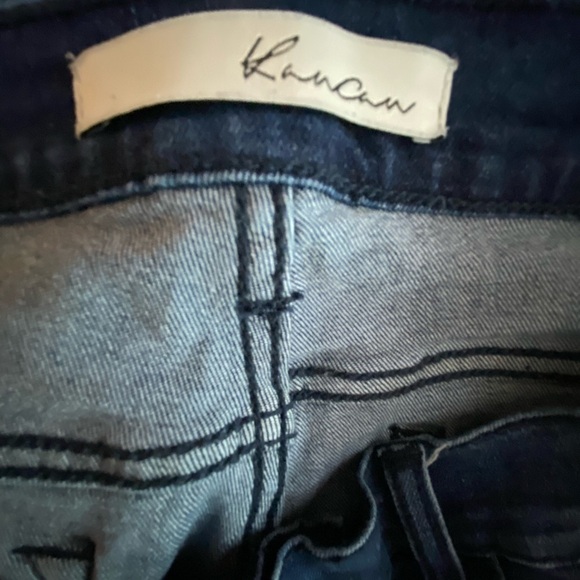 KanCan Estilo Skinny Moto Distressed Ankle Fray Raw Hem Size 9W 28 EUC - Picture 10 of 11